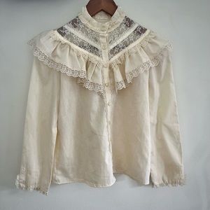 Vintage Prairie Cream Blouse